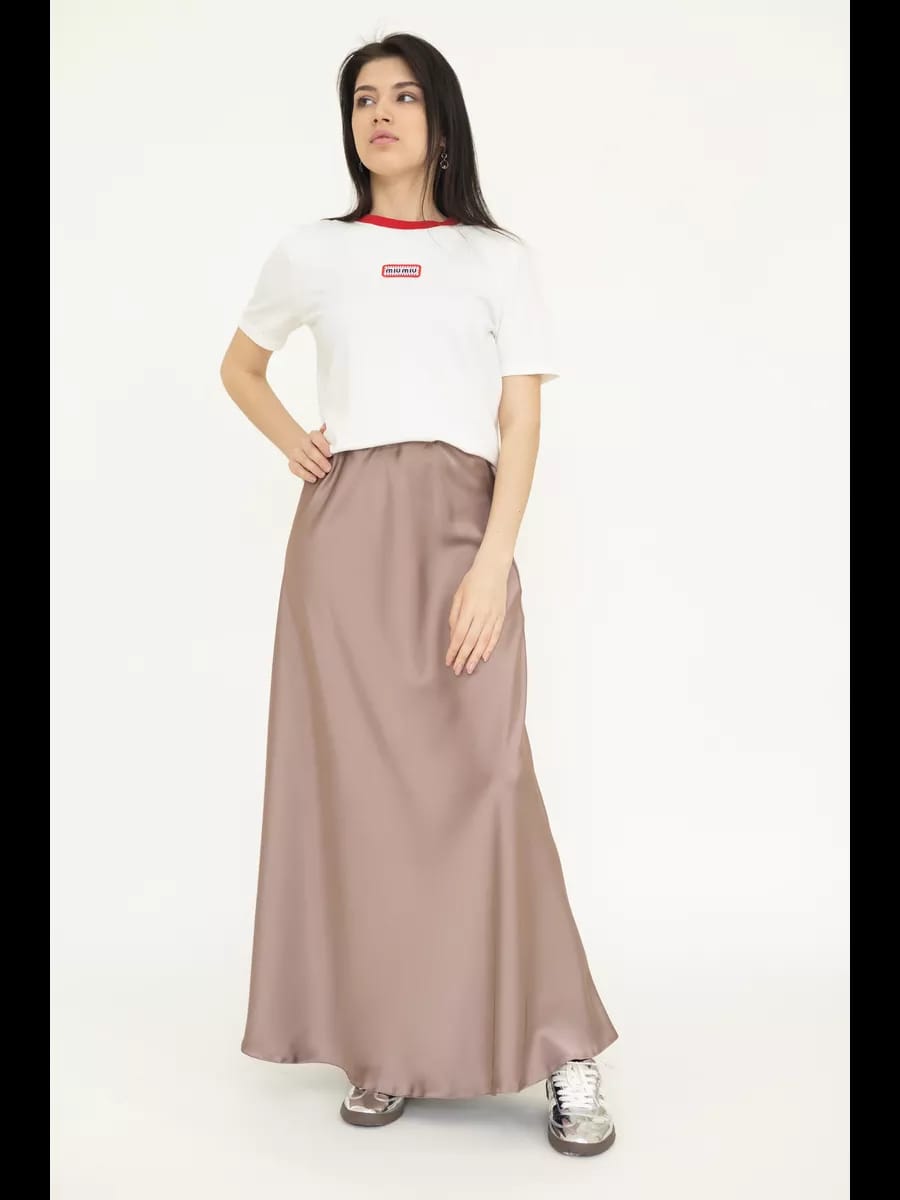 Toasted Rye Satin Skirt