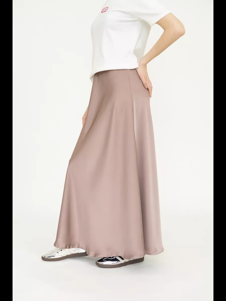 Toasted Rye Satin Skirt