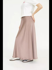 Toasted Rye Satin Skirt