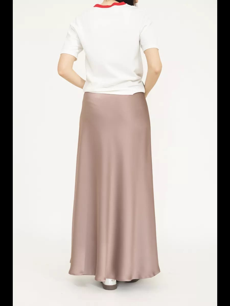 Toasted Rye Satin Skirt