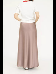 Toasted Rye Satin Skirt