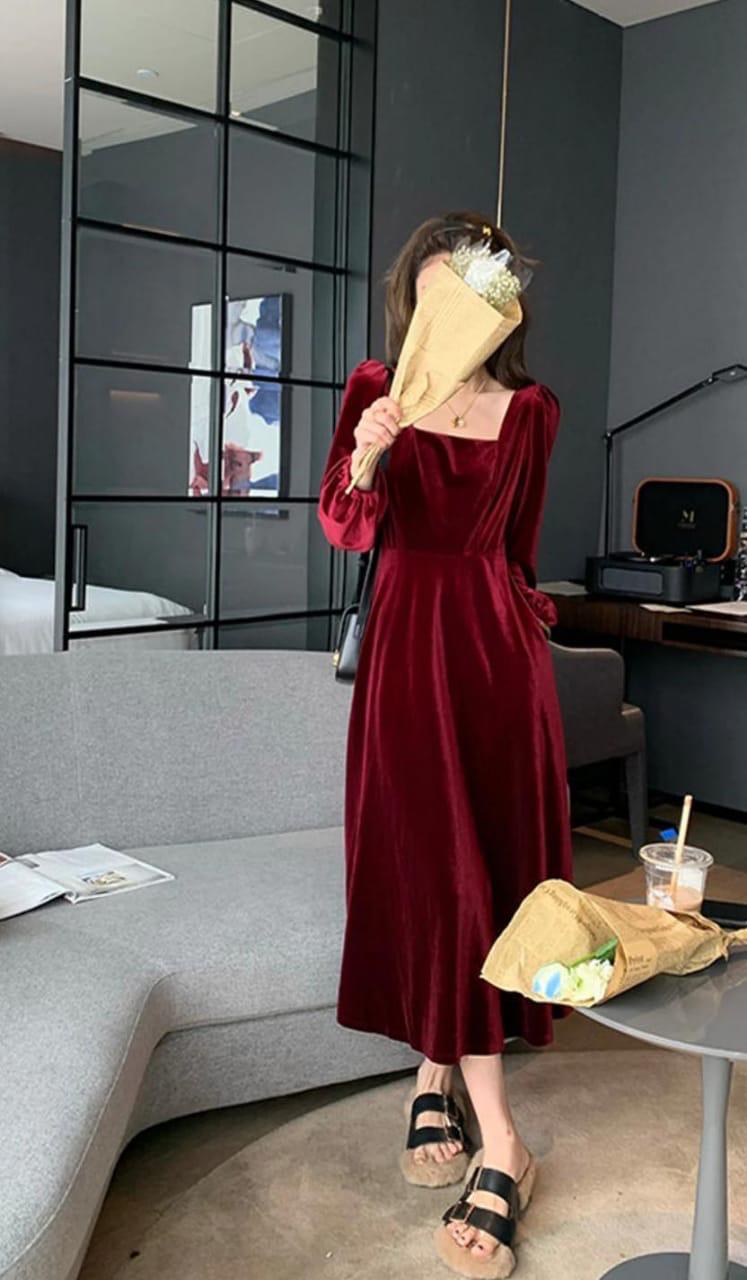 MIDNIGHT VELVET FROCK