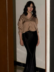Ivort Glow Satin Skirt