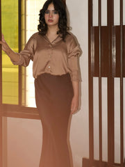 Ivort Glow Satin Skirt