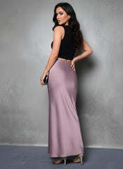 Dusty Rose Satin Skirt