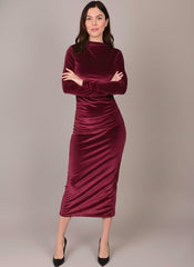 ALESSO PINK VELVET BODYCON