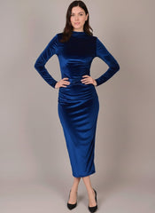 ALESSO BLUE VELVET BODYCON