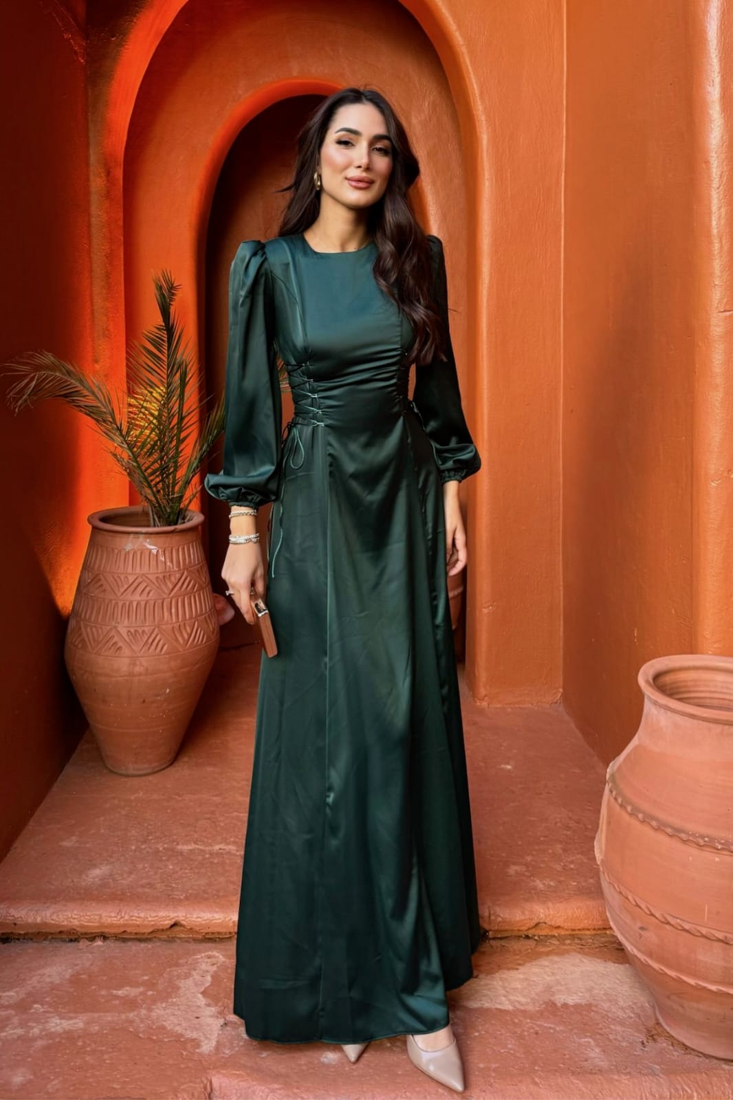 VELORA GREEN GOWN