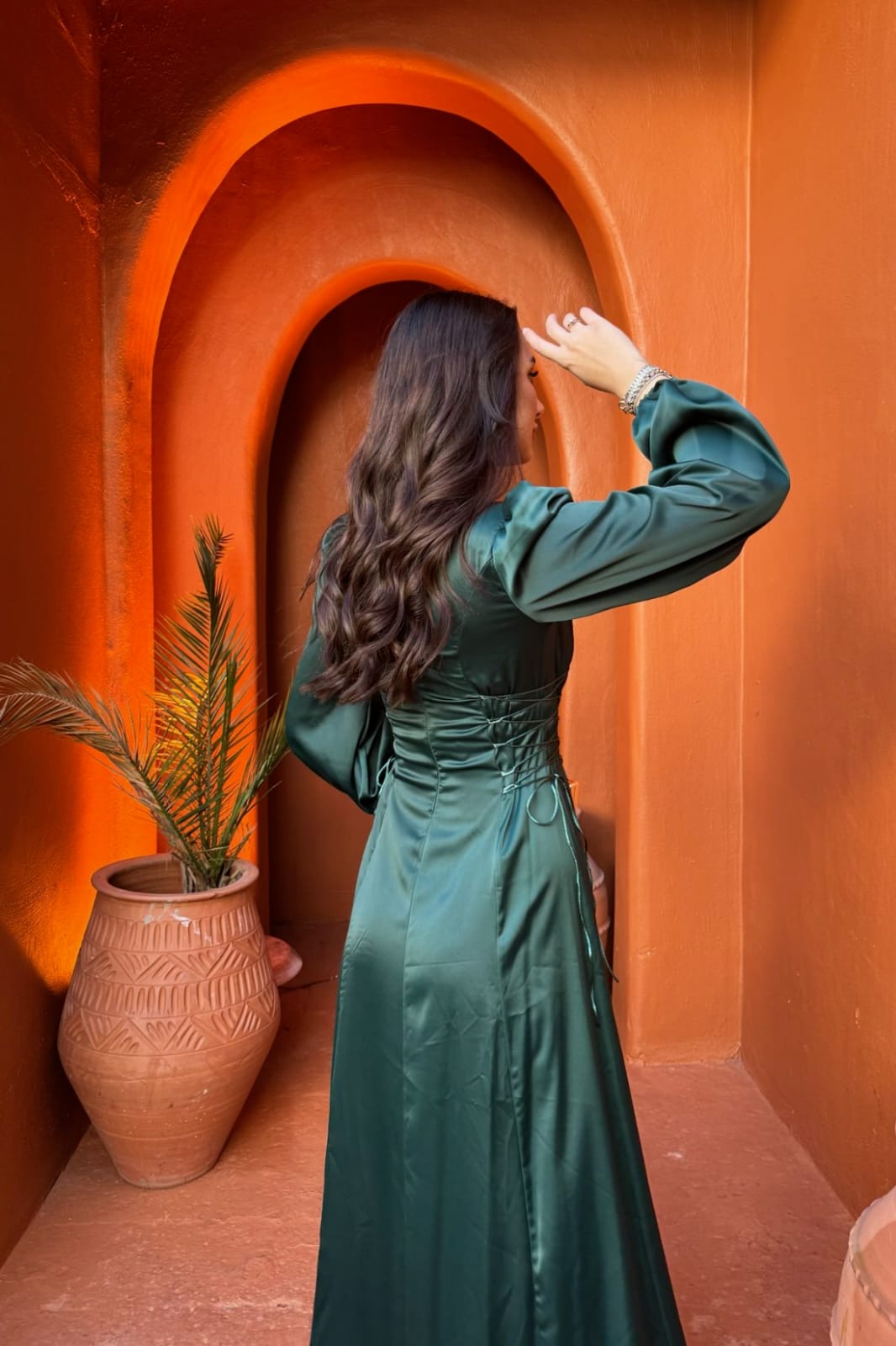 VELORA GREEN GOWN