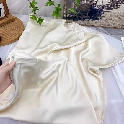 Vanilla Bean Satin Skirt