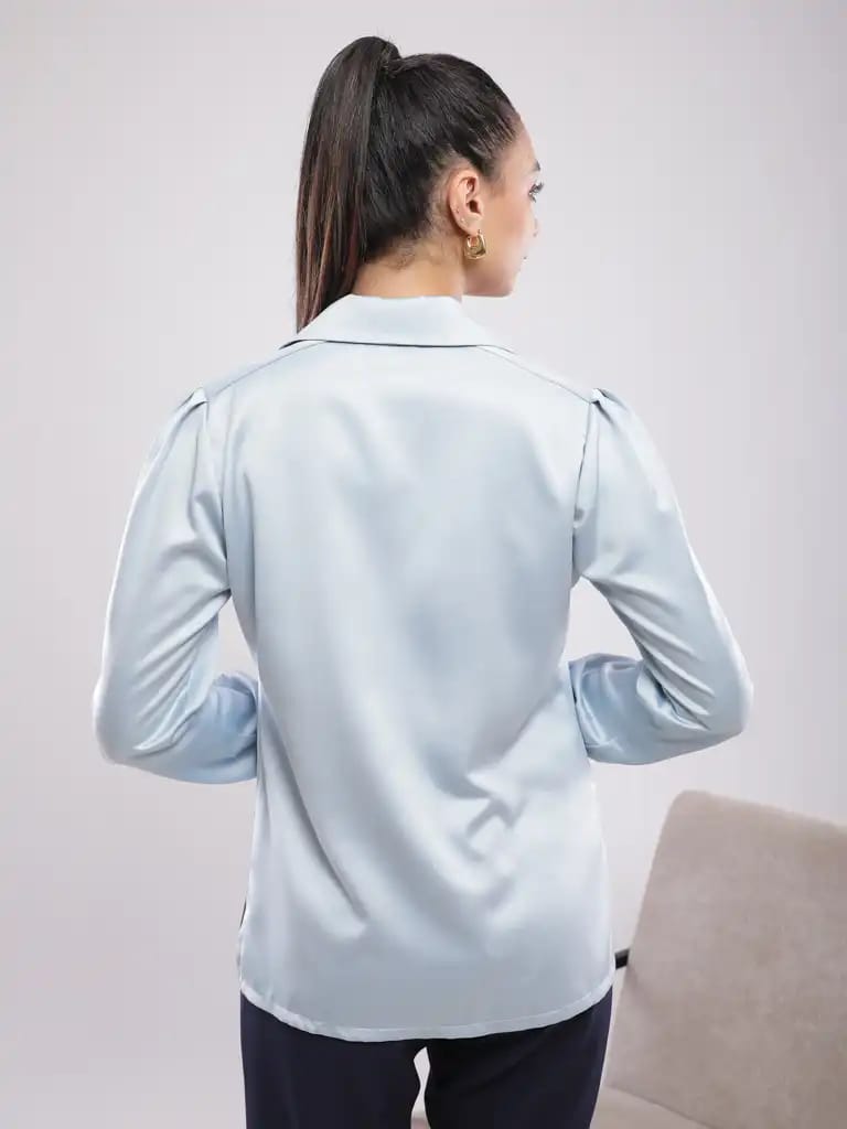 Classic Grey Silk Shirt