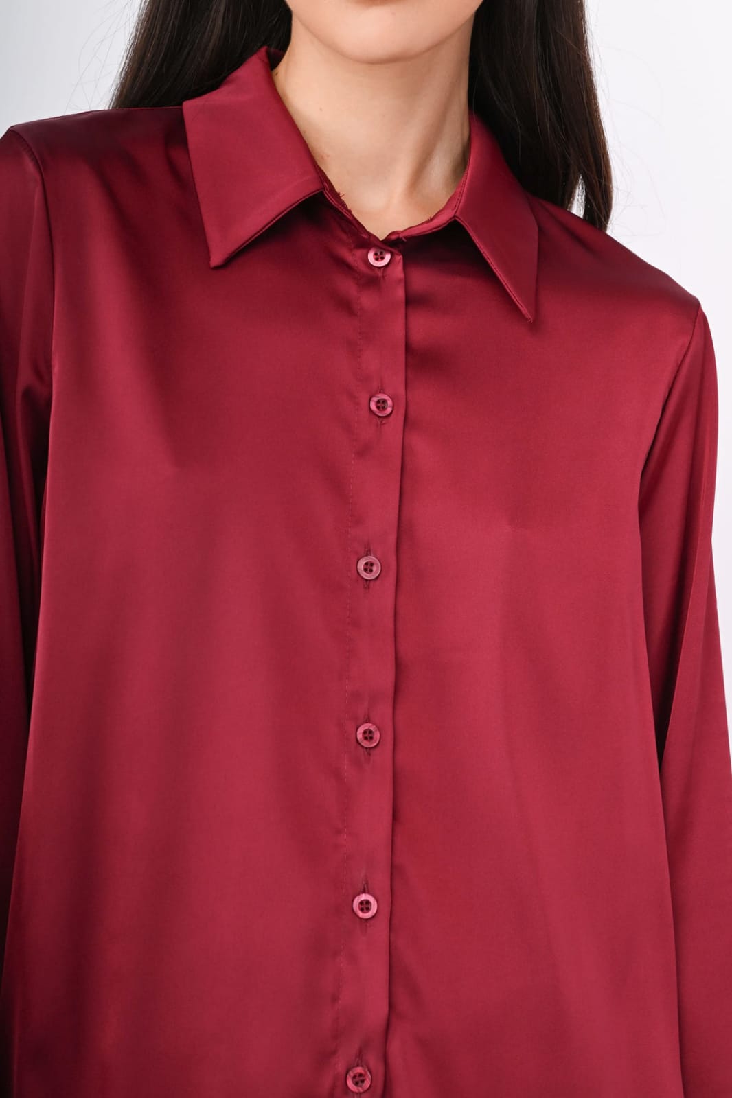 Classic Red Silk Shirt