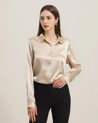 Classic Beige Silk Shirt