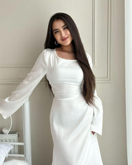 White Luxury Dress - Veer Clothing