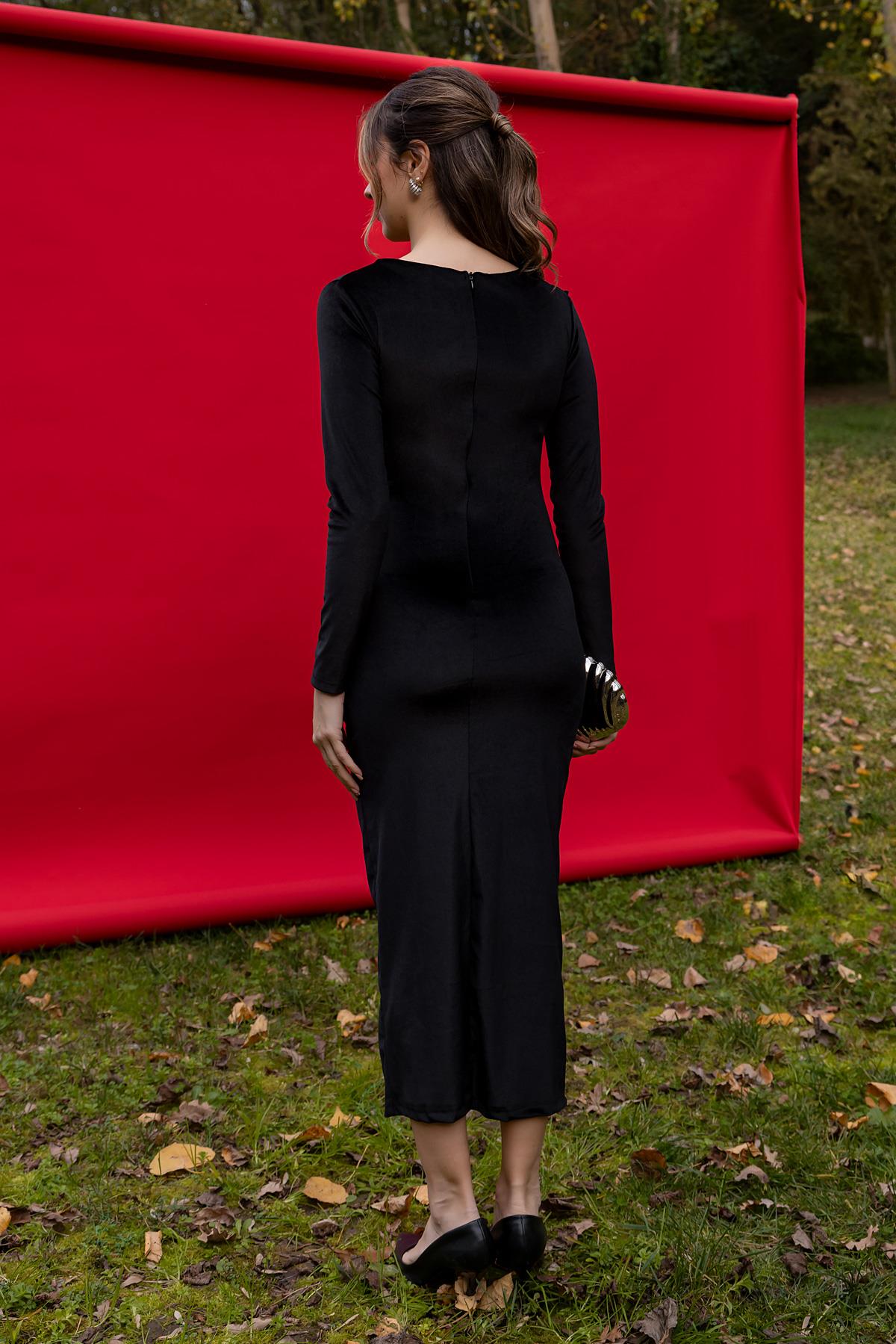 ALESSO BLACK VELVET BODYCON