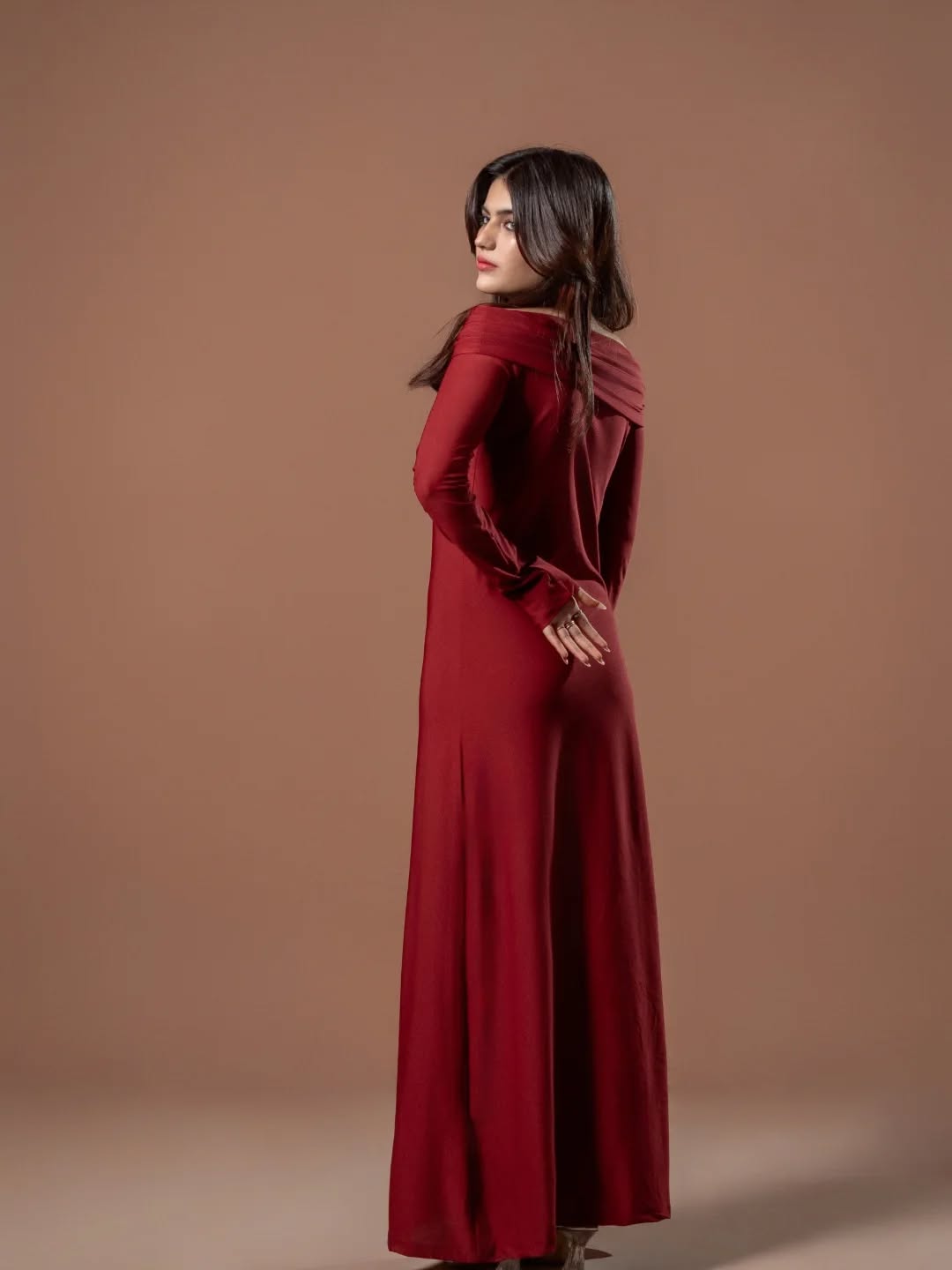 Damson Drape Bodycon official Facebook shoot 2