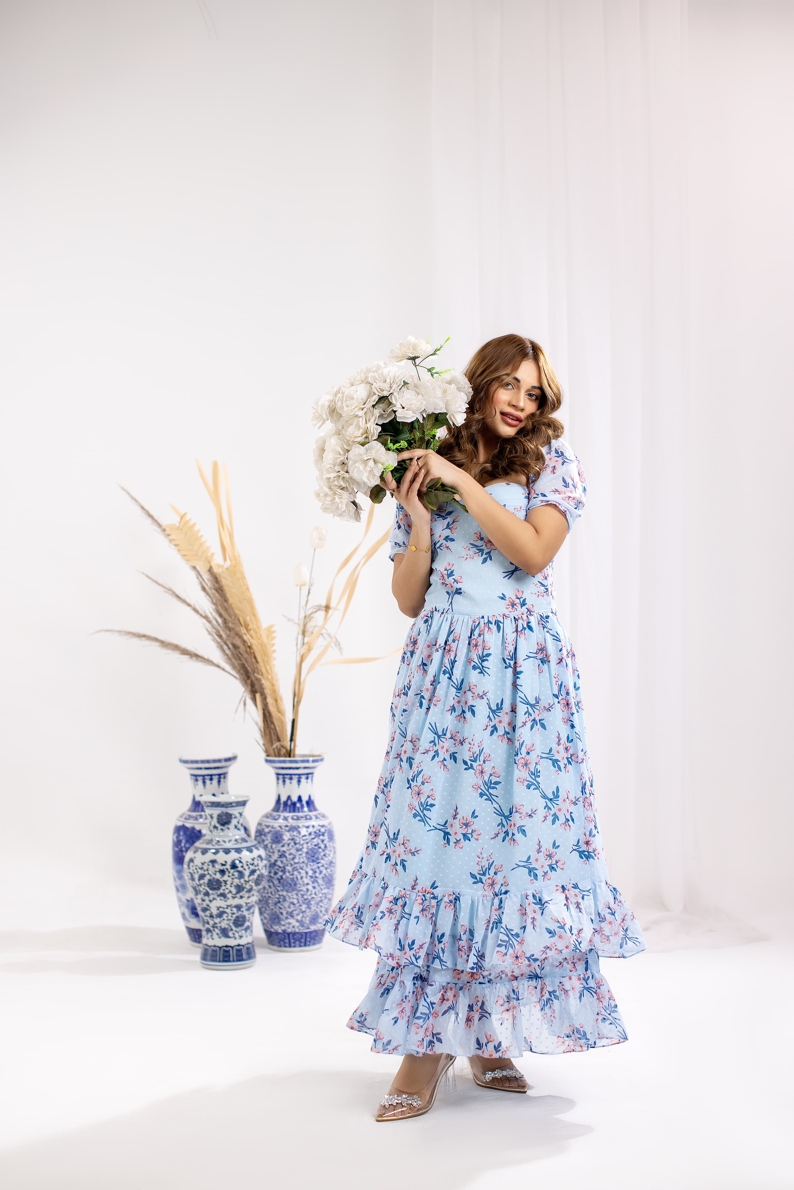 Sky Floral Maxi - Veer Clothing