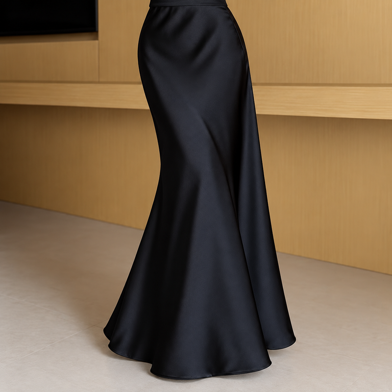 Ivort Glow Satin Skirt